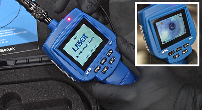 Perform visual inspections in hard to reach areas with this portable inspection camera