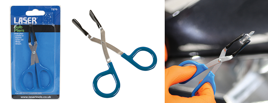 New bulb pliers will reach and grip the smallest of bulbs, in the tightest spots, without damage