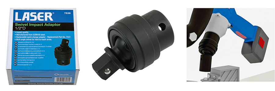 Use your impact gun in these inaccessible areas with this new swivel impact adaptor