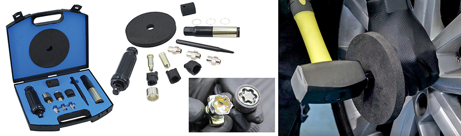 Damaged or lost locking wheel nut adaptor key? Reach for this new locking wheel nut remover kit