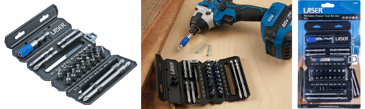 Comprehensive bit set designed for the cordless power tool user