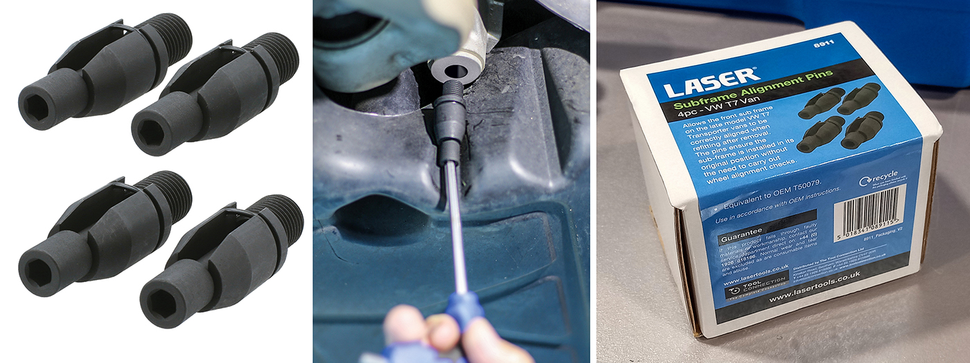 New from Laser Tools: Subframe Alignment Pins — Precision Alignment for VW T7 Transporter 