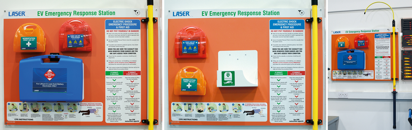 Electric Vehicle workshop Emergency Response Stations from Laser Tools 