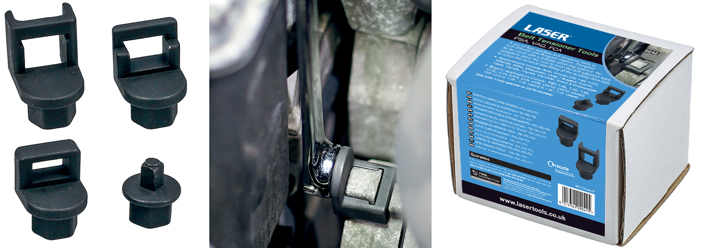 Simplify auxiliary belt maintenance with Laser Tools' new tensioner tool set 