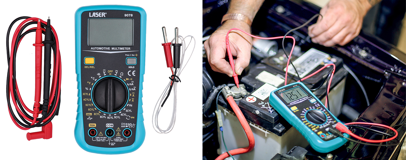 New Automotive Multimeter from Laser Tools – accurate testing for workshop & home