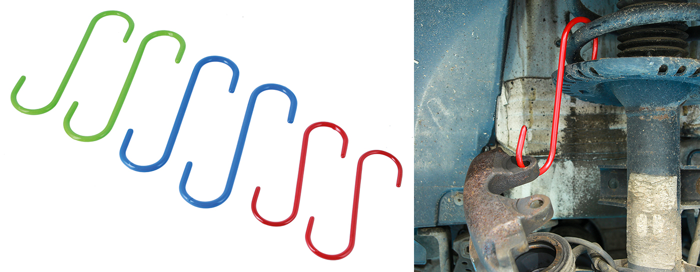 New from Laser Tools: 9104 Brake Caliper Hook Set – keep components safely suspended away from the work area during repairs