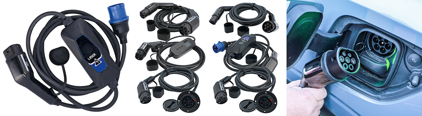 Stay Charged with Laser Tools: a versatile range of EV Charging Cables for every need