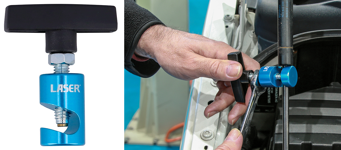 Secure, safe, and simple: Laser’s magnetic strut support clamp keeps gas struts locked