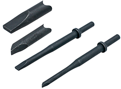 Axle staked nut air-chisel punch set