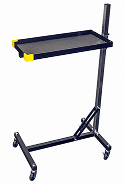 Keep tools and parts close to hand with this mobile service table 