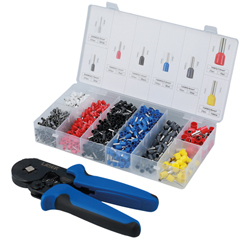 Wire ferrule crimp-connector set from Laser Tools includes 4-tooth crimping tool