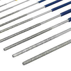 Useful micro round diamond-coated file set 