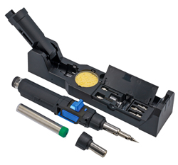 Multi-function butane-powered soldering-iron station from Laser Tools 