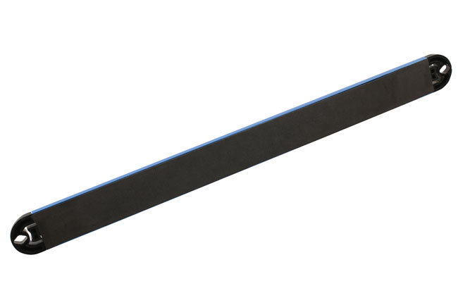 Reverse side of the Laser Tools Racing 8086 Magnetic socket rail for 1/4 inch drive sockets, showing the strong magnet.