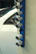 Laser Tools Racing 8086 Magnetic socket rail for 1/4"D sockets with 45 degree quick lock mechanism shown in workshop closeup.