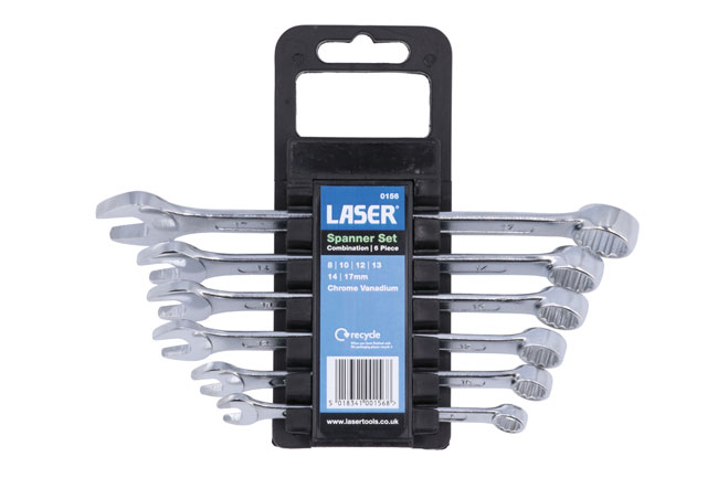 Laser Tools 0156 Combination Spanner Set 8 - 17mm 6pc