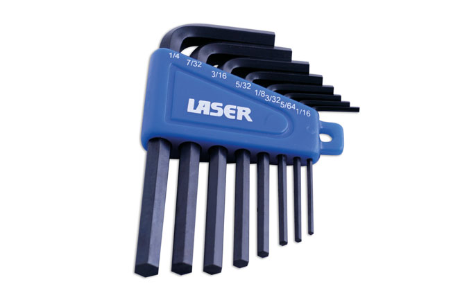 Laser Tools 0267 Imperial Hex Key Set 8pc