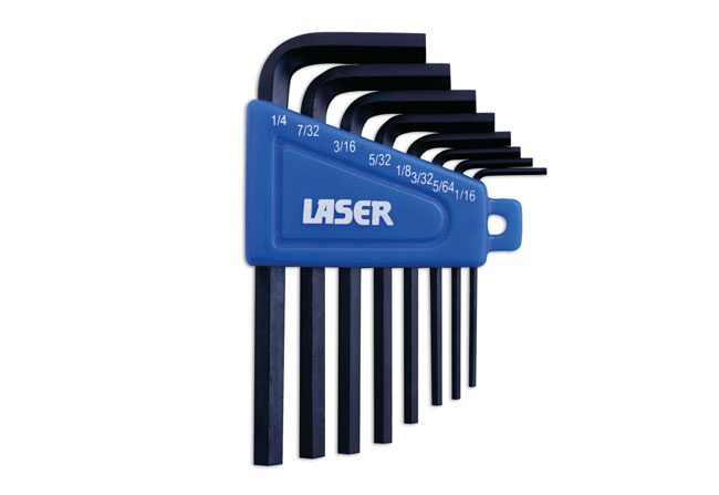 Laser Tools 0267 Imperial Hex Key Set 8pc