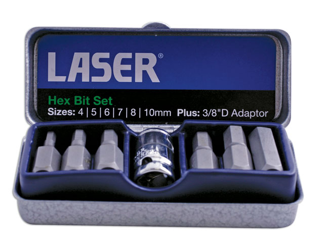 Laser Tools 0593 Hex Bit Set 7pc