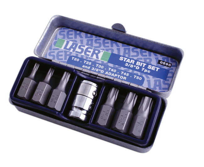 Laser Tools 0595 Star Bit Set 7pc