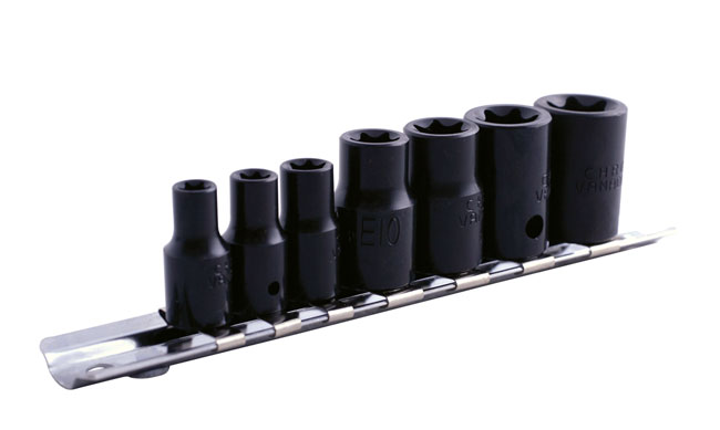 Laser Tools 0897 Impact Star Socket Set 3/8"D, 1/4"D 7pc