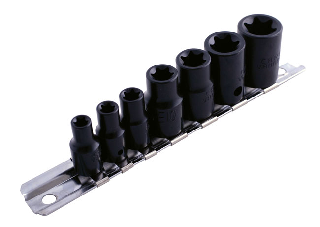 Laser Tools 0897 Impact Star Socket Set 3/8"D, 1/4"D 7pc