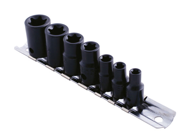 Laser Tools 0897 Impact Star Socket Set 3/8"D, 1/4"D 7pc