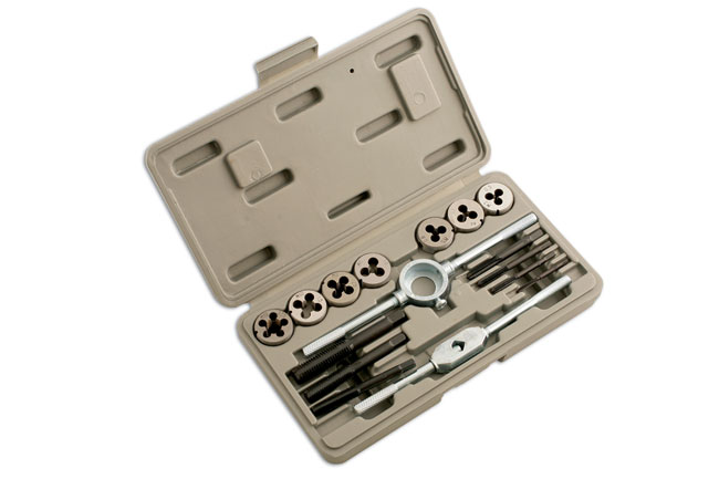 Laser Tools 1398 Metric Tap & Die Set 16pc