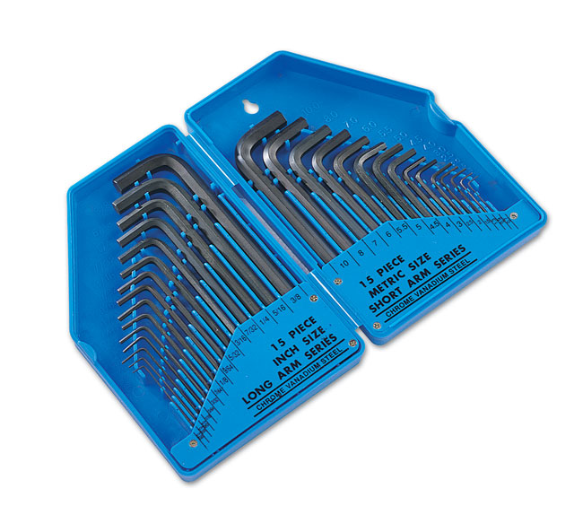 Laser Tools 2577 Metric & Imperial Hex Key Set 30pc