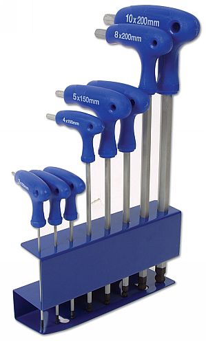 Laser Tools 3333 T-Handle Hex Key Set 8pc