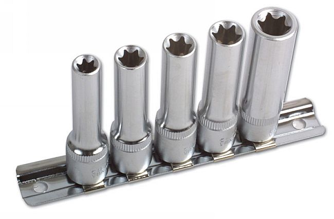 Laser Tools 3393 Deep Star Socket Set 3/8"D 5pc