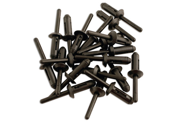 Laser Tools 3484 Plastic Rivets 6.6mm x 17.2mm 20pc