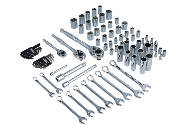 Laser Tools 3500 Socket and Spanner Set AF/Metric 1/4"D, 3/8"D, 1/2"D 89pc