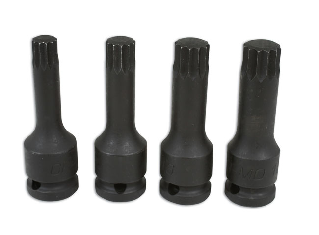 Laser Tools 4392 Spline Bit Set 1/2"D 4pc