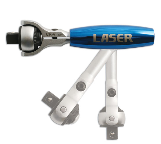 Laser Tools 4775 Swivel Head Ratchet 3/8"D (CD)