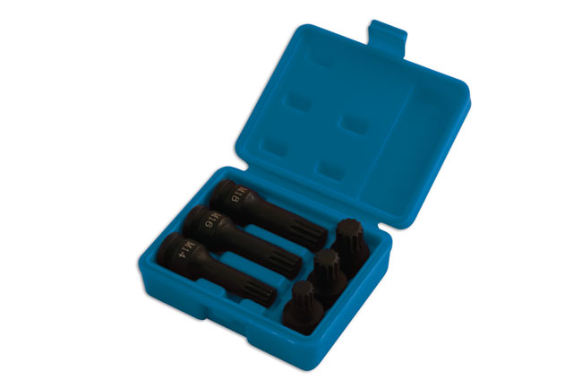 Laser Tools 5019 Spline Bit Set 1/2"D 6pc