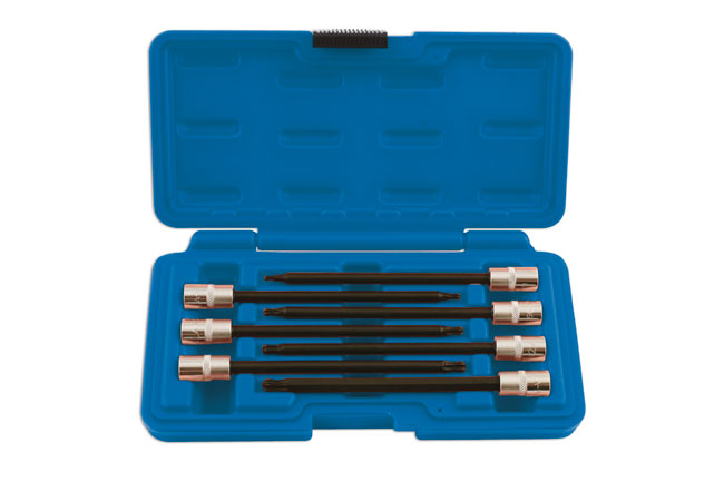 Laser Tools 5661 Long Tamperproof Ball End Star Socket Bit Set 1/4"D 7pc