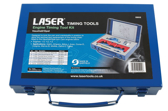 Laser Tools 5902 Engine Timing Tool Set - for Vauxhall/Opel