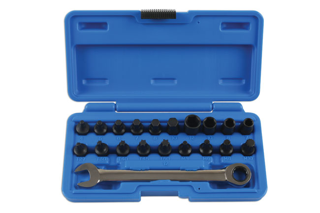 Laser Tools 5914 Low Profile Bit Set 1/4"D 20pc