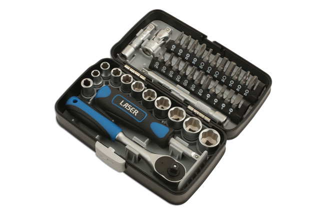 Laser Tools 5960 Socket & Bit Set 1/4"D 38pc