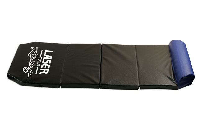 LTR folding mechanics mat with headrest