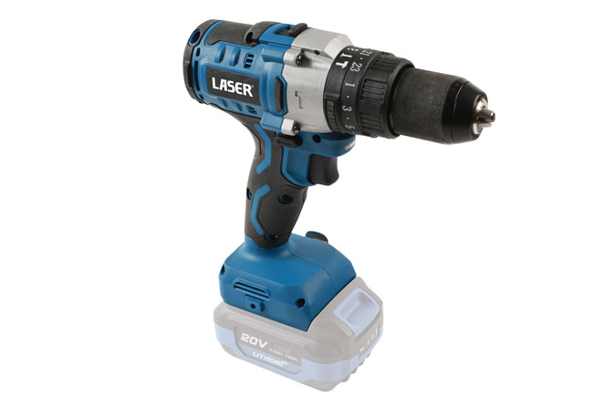 Laser Tools 61553 Cordless Variable Speed Impact Drill 20V Kit (Euro)