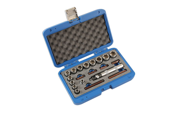 Laser Tools 6219 Damaged Nut and Screw Remover Set 3/8"D 20pc