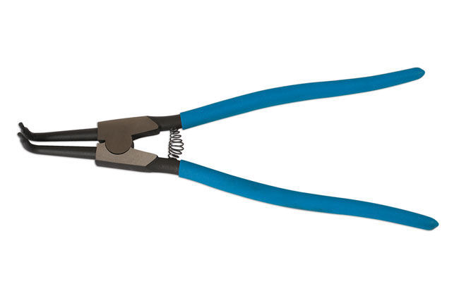 External circlip pliers bent extra long