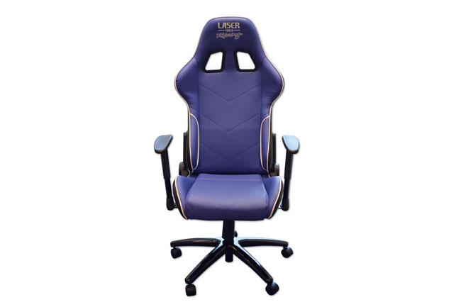 Laser Tools 6655 Laser Tools Racing Chair - Blue with White Piping