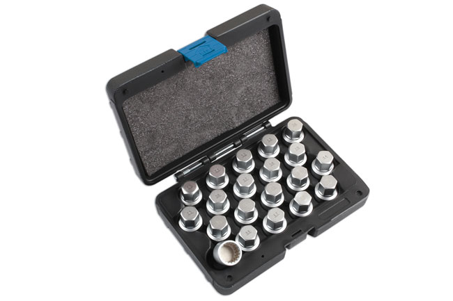 Laser Tools 6662 Locking Wheel Nut Key Set 20pc - for VAG, Porsche