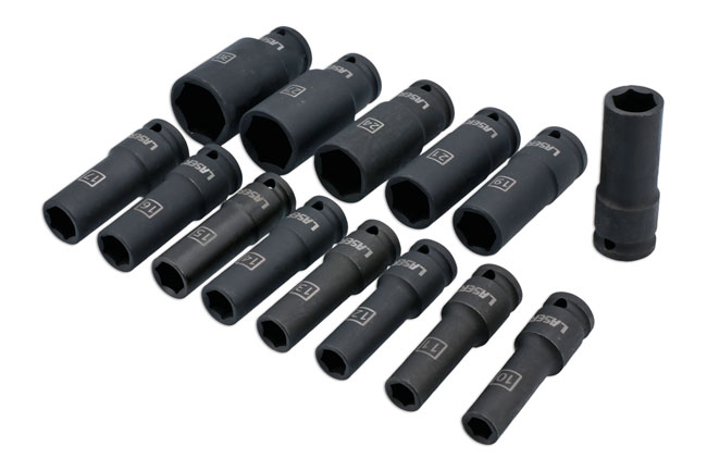 Laser Tools 6712 Deep Impact Socket Set 1/2"D 14pc