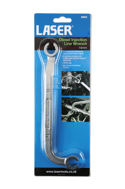 Laser Tools 6852 Diesel Injection Line Wrench 14mm