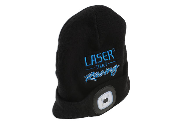 Laser Tools 6899 Laser Tools Racing Beanie Hat with Rechargeable Lamp