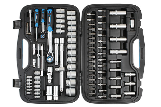 Laser Tools 6921 Socket Set 1/4"D, 1/2"D 95pc